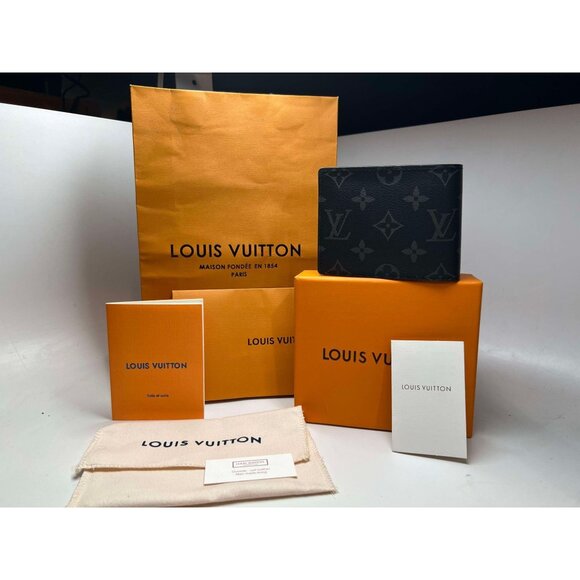 Louis Vuitton Slender Wallet Material Monogram Eclipse 62294 (Still in Box, Rea - Picture 5 of 9